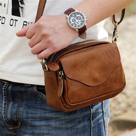 mens leather pouch